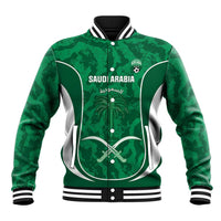 Custom Saudi Arabia Football Baseball Jacket 2026 Come On Arabian Falcons - Wonder Print Shop