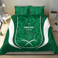 Custom Saudi Arabia Football Bedding Set 2026 Come On Arabian Falcons - Wonder Print Shop