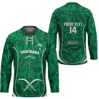 Custom Saudi Arabia Football Hockey Jersey 2026 Come On Arabian Falcons - Wonder Print Shop