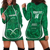Custom Saudi Arabia Football Hoodie Dress 2026 Come On Arabian Falcons - Wonder Print Shop