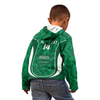 Custom Saudi Arabia Football Kid Hoodie 2026 Come On Arabian Falcons - Wonder Print Shop