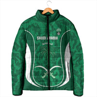Custom Saudi Arabia Football Padded Jacket 2026 Come On Arabian Falcons - Wonder Print Shop