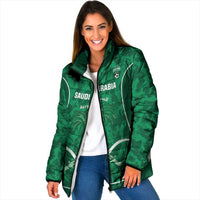 Custom Saudi Arabia Football Padded Jacket 2026 Come On Arabian Falcons - Wonder Print Shop