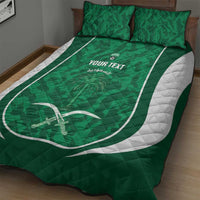 Custom Saudi Arabia Football Quilt Bed Set 2026 Come On Arabian Falcons - Wonder Print Shop