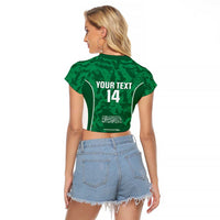 Custom Saudi Arabia Football Raglan Cropped T Shirt 2026 Come On Arabian Falcons - Wonder Print Shop