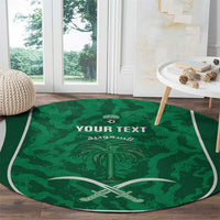 Custom Saudi Arabia Football Round Carpet 2026 Come On Arabian Falcons - Wonder Print Shop