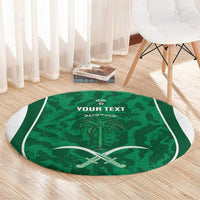 Custom Saudi Arabia Football Round Carpet 2026 Come On Arabian Falcons - Wonder Print Shop