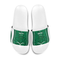 Custom Saudi Arabia Football Slide Sandals 2026 Come On Arabian Falcons - Wonder Print Shop