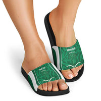 Custom Saudi Arabia Football Slide Sandals 2026 Come On Arabian Falcons - Wonder Print Shop