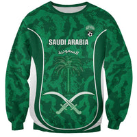 Custom Saudi Arabia Football Sweatshirt 2026 Come On Arabian Falcons - Wonder Print Shop