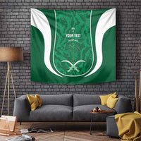 Custom Saudi Arabia Football Tapestry 2026 Come On Arabian Falcons - Wonder Print Shop