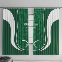 Custom Saudi Arabia Football Window Curtain 2026 Come On Arabian Falcons - Wonder Print Shop