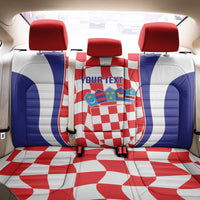 Custom Croatia Football Back Car Seat Cover 2026 Come On Vatreni Hrvatska - Wonder Print Shop