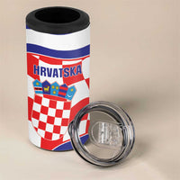 Custom Croatia Football 4 in 1 Can Cooler Tumbler 2026 Come On Vatreni Hrvatska - Wonder Print Shop