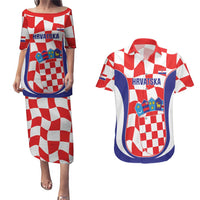 Custom Croatia Football Couples Matching Puletasi and Hawaiian Shirt 2026 Come On Vatreni Hrvatska - Wonder Print Shop
