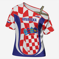 Custom Croatia Football Cross Shoulder Shirt 2026 Come On Vatreni Hrvatska - Wonder Print Shop