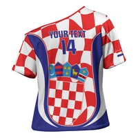 Custom Croatia Football Cross Shoulder Shirt 2026 Come On Vatreni Hrvatska - Wonder Print Shop