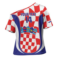 Custom Croatia Football Cross Shoulder Shirt 2026 Come On Vatreni Hrvatska - Wonder Print Shop