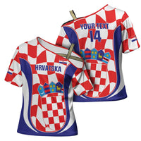 Custom Croatia Football Cross Shoulder Shirt 2026 Come On Vatreni Hrvatska - Wonder Print Shop