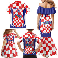 Custom Croatia Football Family Matching Mermaid Dress and Hawaiian Shirt 2026 Come On Vatreni Hrvatska - Wonder Print Shop