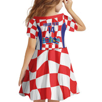 Custom Croatia Football Family Matching Off The Shoulder Long Sleeve Dress and Hawaiian Shirt 2026 Come On Vatreni Hrvatska - Wonder Print Shop