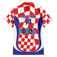 Custom Croatia Football Family Matching Off Shoulder Maxi Dress and Hawaiian Shirt 2026 Come On Vatreni Hrvatska - Wonder Print Shop