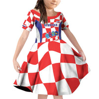 Custom Croatia Football Family Matching Off Shoulder Short Dress and Hawaiian Shirt 2026 Come On Vatreni Hrvatska - Wonder Print Shop