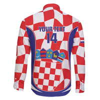 Custom Croatia Football Family Matching Short Sleeve Bodycon Dress and Hawaiian Shirt 2026 Come On Vatreni Hrvatska - Wonder Print Shop