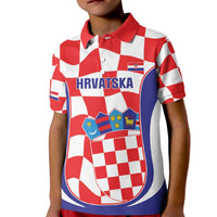Custom Croatia Football Kid Polo Shirt 2026 Come On Vatreni Hrvatska - Wonder Print Shop