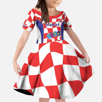 Custom Croatia Football Kid Short Sleeve Dress 2026 Come On Vatreni Hrvatska - Wonder Print Shop