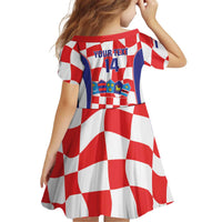 Custom Croatia Football Kid Short Sleeve Dress 2026 Come On Vatreni Hrvatska - Wonder Print Shop