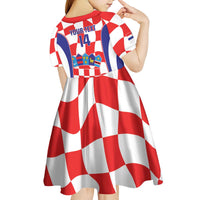 Custom Croatia Football Kid Short Sleeve Dress 2026 Come On Vatreni Hrvatska - Wonder Print Shop