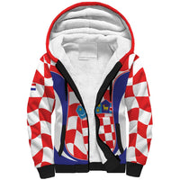 Custom Croatia Football Sherpa Hoodie 2026 Come On Vatreni Hrvatska - Wonder Print Shop