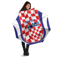 Custom Croatia Football Umbrella 2026 Come On Vatreni Hrvatska - Wonder Print Shop