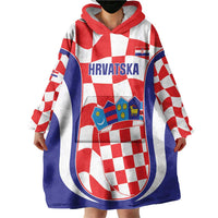 Custom Croatia Football Wearable Blanket Hoodie 2026 Come On Vatreni Hrvatska - Wonder Print Shop
