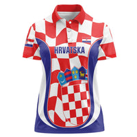 Custom Croatia Football Women Polo Shirt 2026 Come On Vatreni Hrvatska - Wonder Print Shop
