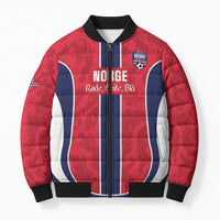 Custom Norway Football Bomber Puffer Jacket 2026 Come On Norge - Wonder Print Shop