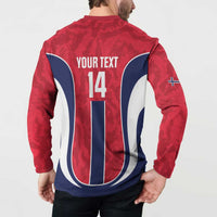 Custom Norway Football Button Sweatshirt 2026 Come On Norge - Wonder Print Shop