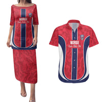 Custom Norway Football Couples Matching Puletasi and Hawaiian Shirt 2026 Come On Norge - Wonder Print Shop