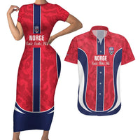Custom Norway Football Couples Matching Short Sleeve Bodycon Dress and Hawaiian Shirt 2026 Come On Norge - Wonder Print Shop