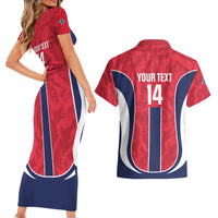 Custom Norway Football Couples Matching Short Sleeve Bodycon Dress and Hawaiian Shirt 2026 Come On Norge - Wonder Print Shop