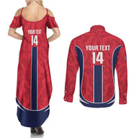 Custom Norway Football Couples Matching Summer Maxi Dress and Long Sleeve Button Shirt 2026 Come On Norge - Wonder Print Shop