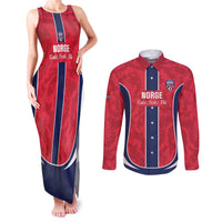Custom Norway Football Couples Matching Tank Maxi Dress and Long Sleeve Button Shirt 2026 Come On Norge - Wonder Print Shop