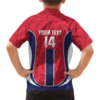 Custom Norway Football Family Matching Short Sleeve Bodycon Dress and Hawaiian Shirt 2026 Come On Norge - Wonder Print Shop