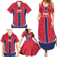 Custom Norway Football Family Matching Summer Maxi Dress and Hawaiian Shirt 2026 Come On Norge - Wonder Print Shop