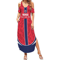 Custom Norway Football Family Matching Summer Maxi Dress and Hawaiian Shirt 2026 Come On Norge - Wonder Print Shop