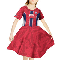 Custom Norway Football Kid Short Sleeve Dress 2026 Come On Norge - Wonder Print Shop