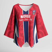 Custom Norway Football Kimono Sleeve Blouse 2026 Come On Norge - Wonder Print Shop