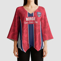 Custom Norway Football Kimono Sleeve Blouse 2026 Come On Norge - Wonder Print Shop
