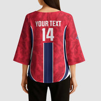 Custom Norway Football Kimono Sleeve Blouse 2026 Come On Norge - Wonder Print Shop